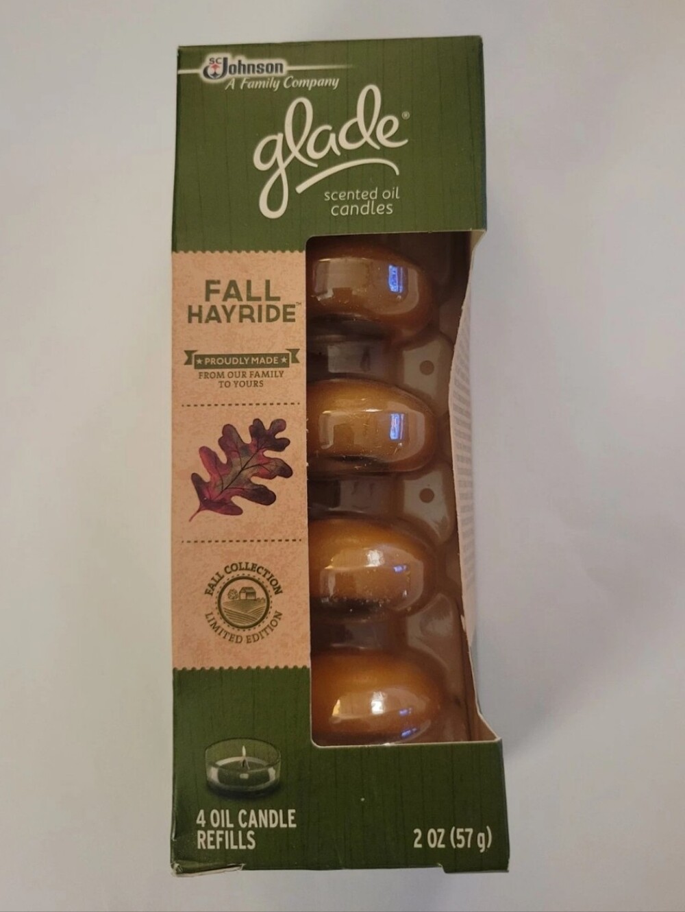 GLADE Scented Oil Candle 4 Pack Refills FALL HAYRIDE Limited Edition RETIRED NEW